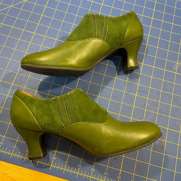 American Duchess button shoes Greta green 1930s royal vintage label - Picture 10 of 10